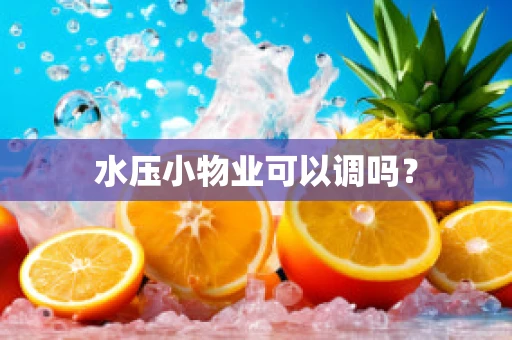 水压小物业可以调吗？